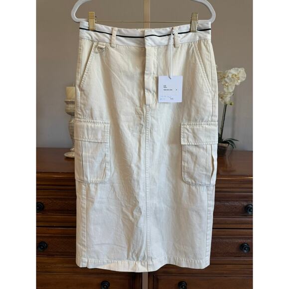 pistola Dresses & Skirts - Pistola Cargo Midi Skirt Eggshell White 26 NWT $138